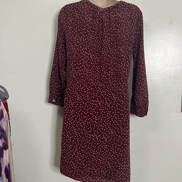 MADEWELL POLKA DOT SILK MINI DRESS SIZE 0 - Picture 3 of 11
